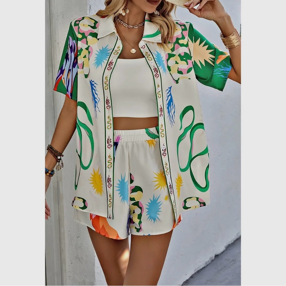 Two Piece Patterned Set. Nwt - image 1